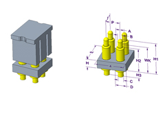 2x2P Pogo Pin 連接器